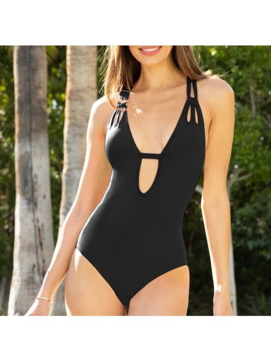 BECCA Other - 🆕BECCA Color Code Skylar Plunge One-Piece Swimsuit XX-Large (16) Black